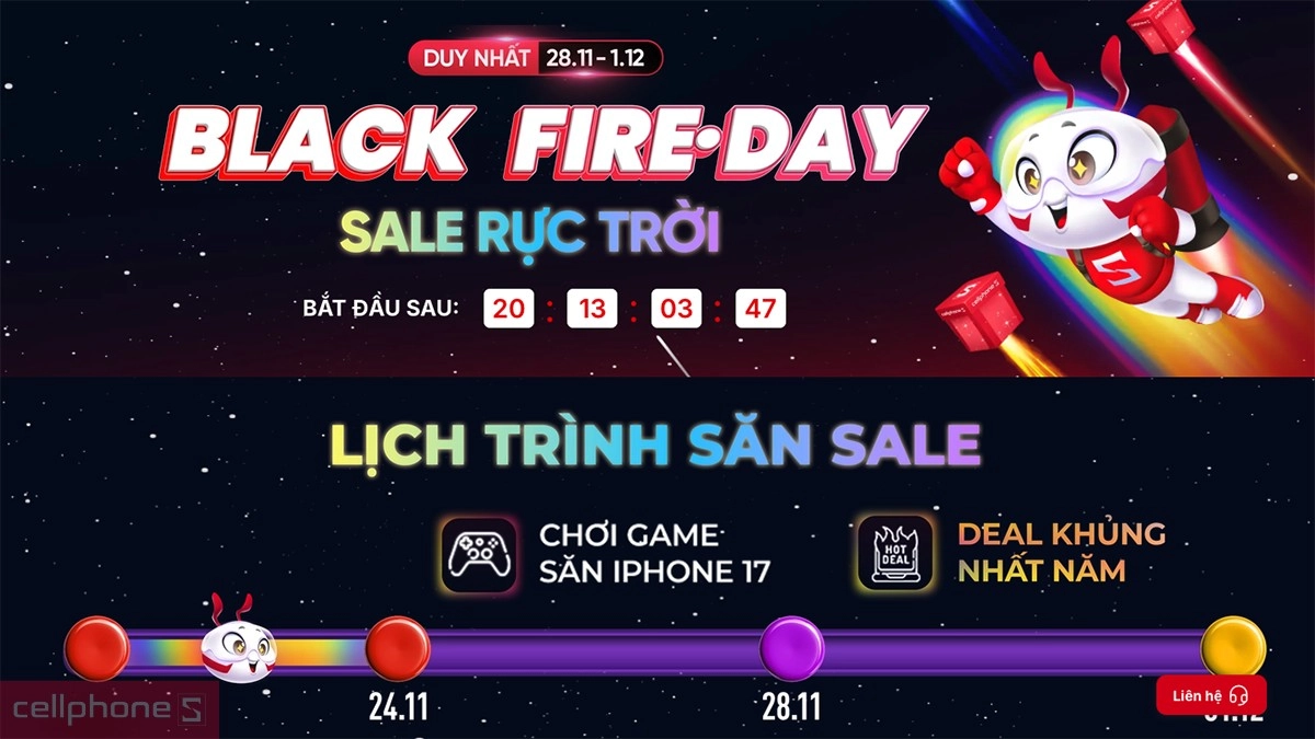 Đăng ký Black Friday màn hình