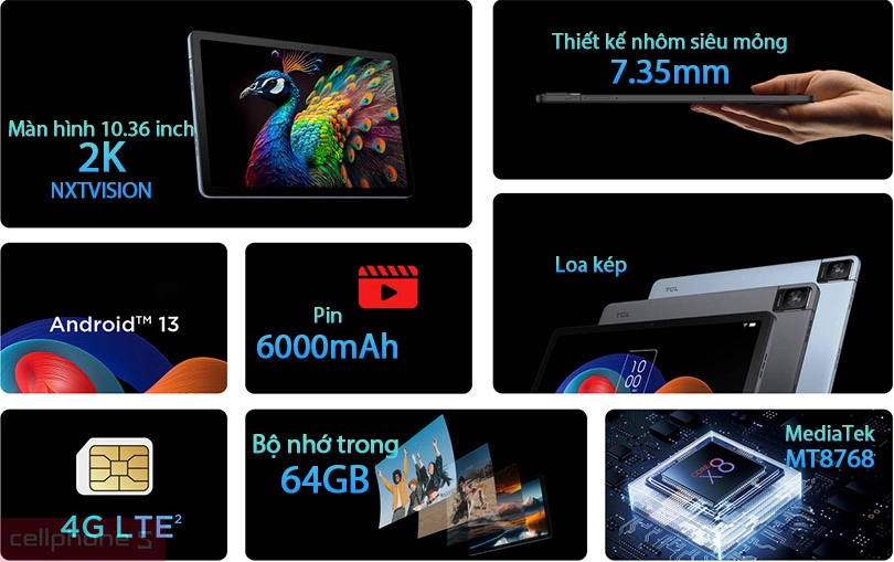 Máy tính bảng TCL Tab 10