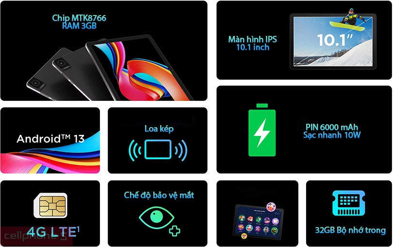 Đánh giá máy tính bảng TCL tab 10L Wifi