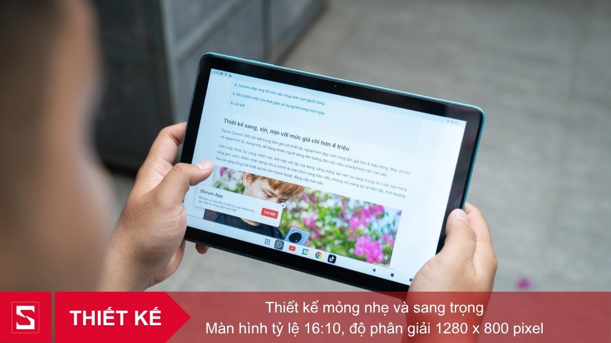 Thiết kế máy tính bảng Teclast P30 Wifi