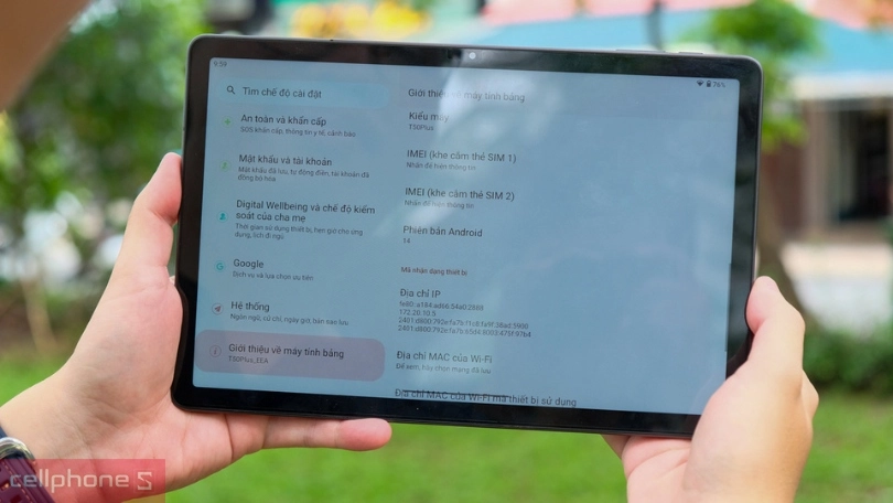 Cấu hình máy tính bảng Teclast T50 Plus
