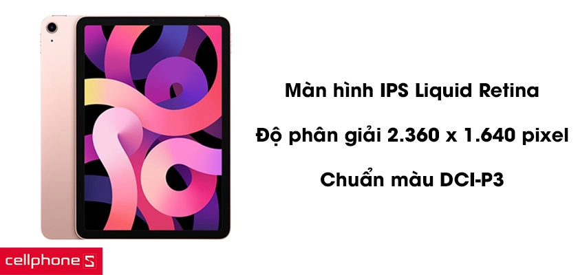 Màn hình IPS Liquid Retina, công nghệ True Tone chống lóa