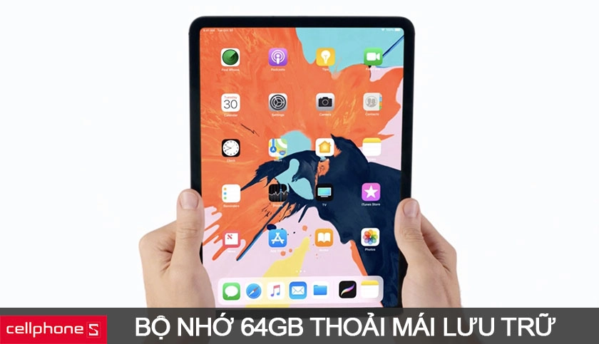 Lưu trữ vi vu với 64GB bộ nhớ