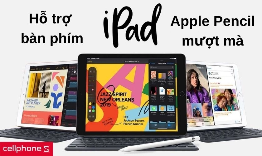 Hỗ trợ bàn phím và Apple Pencil giúp làm việc tiện lợi hơn