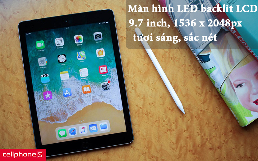 Màn hình LED backlit LCD tươi sáng, sắc nét