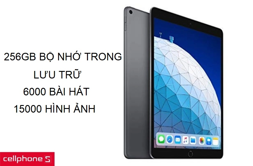 Bộ nhớ trong dung lượng 256GB, thoải mái lưu trữ, nghe nhạc xem phim offline