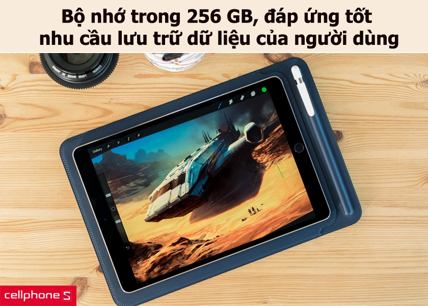 Bộ nhớ trong 256 GB đáp ứng tốt nhu cầu lưu trữ dữ liệu của người dùng
