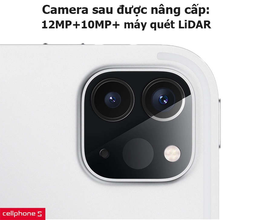 Camera sau được nâng cấp: 12MP+10MP, máy quét LiDAR