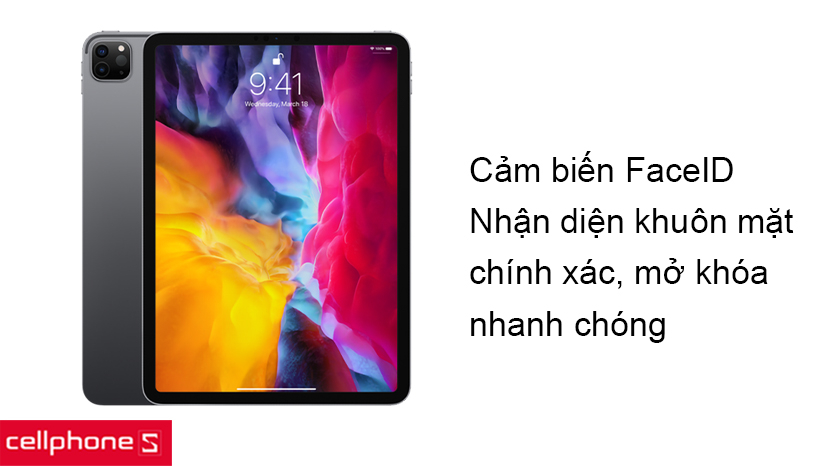Cảm biến FaceID mở khóa nhanh chóng, bảo mật an toàn