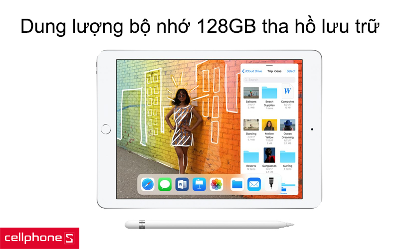 Dung lượng bộ nhớ 128GB tha hồ lưu trữ dữ liệu