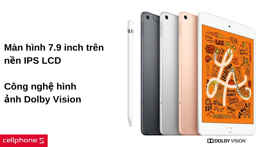 Thiết kế nhỏ gọn với màn hình 7.9 inch và công nghệ hình ảnh Dolby Vision