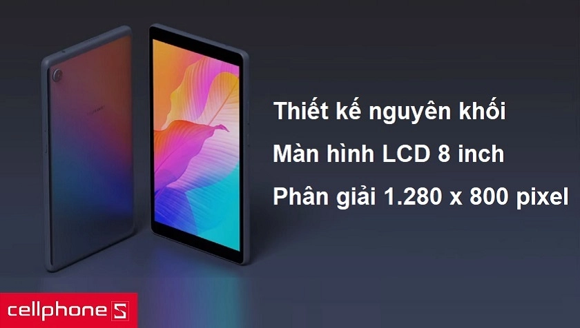 Thiết kế nguyên khối cứng cáp và sang trọng, màn hình LCD 8 inch sắc nét sống động
