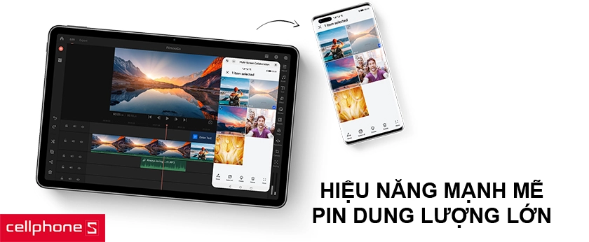 Hiệu năng mạnh mẽ cùng pin dung lượng lớn, sử dụng nhiều giờ