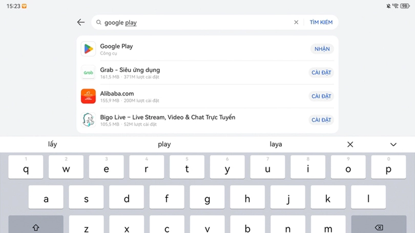 cài Gbox để sử dụng ứng dụng Google trên Huawei MatePad 11.5 inch
