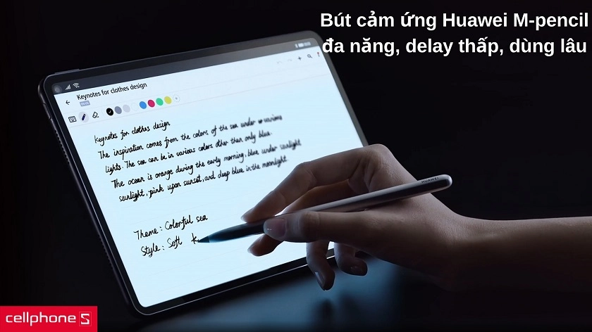 Hỗ trợ bút cảm ứng stylus cho mọi công việc sáng tạo