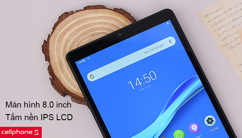 Màn hình IPS LCD sống động, kích thước 8.0 inch cho góc nhìn rộng