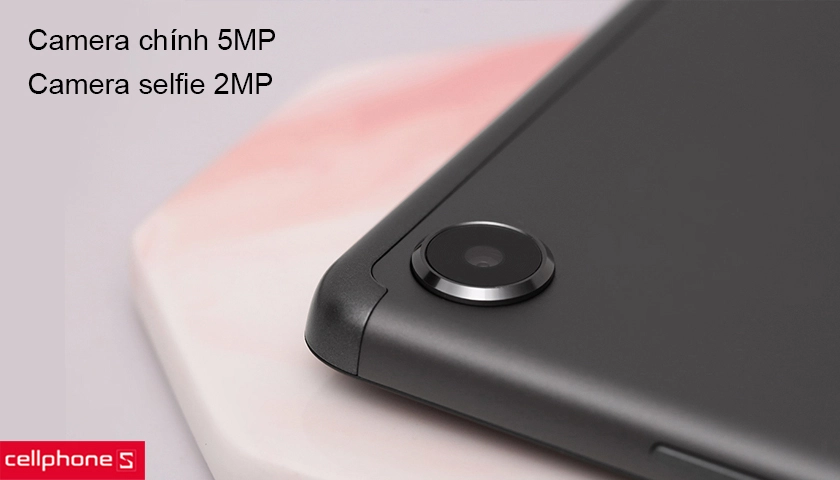 Camera chính 5MP, camera selfie 2MP, pin 5000mAh cho thời lượng sử dụng lên đến 10 tiếng