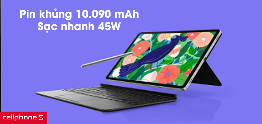 Pin khủng 10.090 mAh, công nghệ sạc nhanh 45W