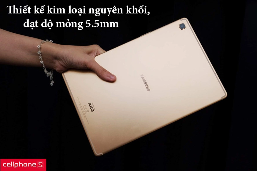 Thiết kế kim loại nguyên khối, đạt độ mỏng 5.5mm