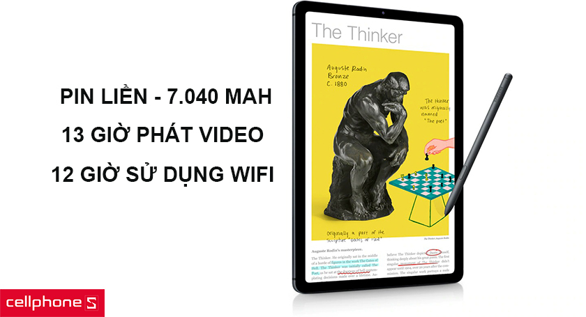 pin dung lượng khủng lên đến 7040 mAh