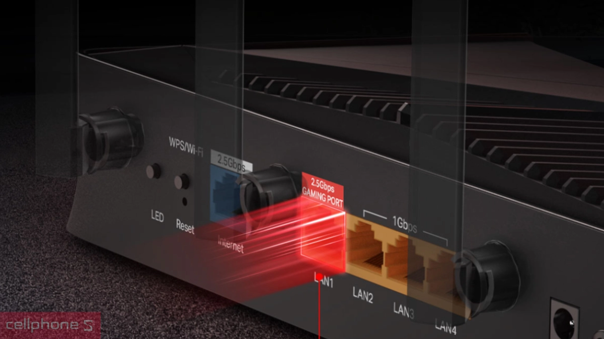 Cổng kết nối router WiFi 7 TP-Link Archer GE230 BE3600