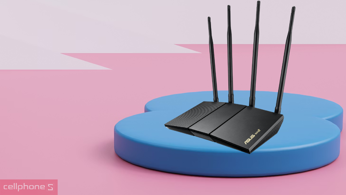 Router Wifi 6 băng tần kép Asus RT-AX1800HP