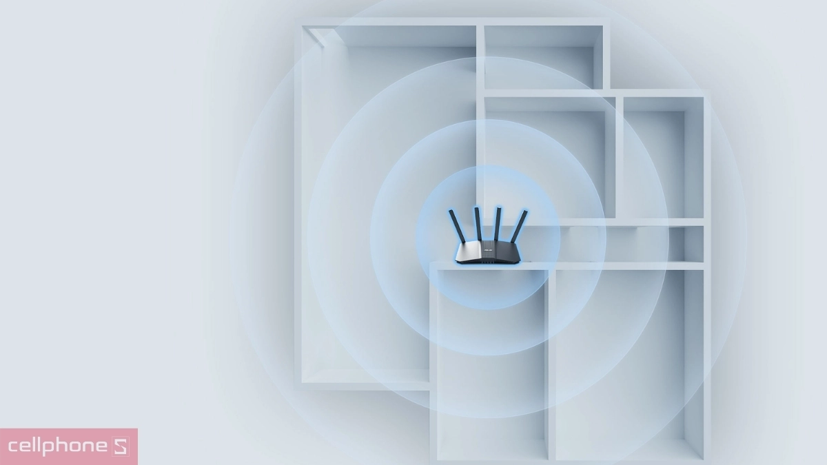 Vùng phủ sóng Router Wifi 7 Asus RT-BE58U BE3600