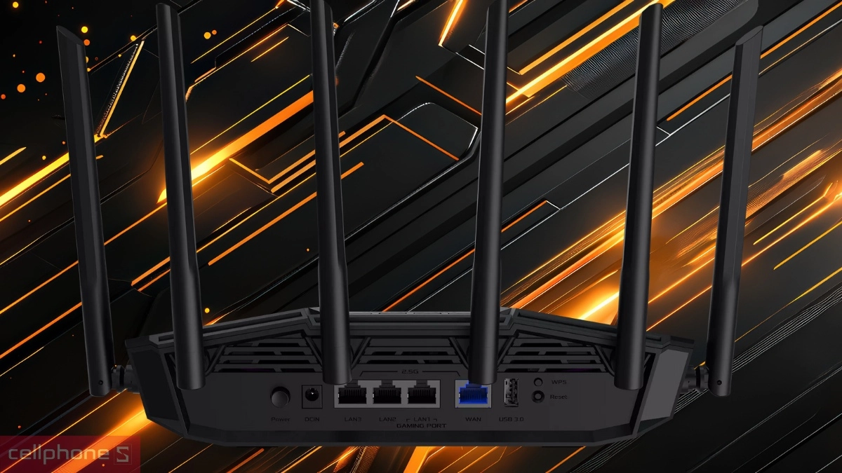 Cổng kết nối Router Wifi 7 Asus TUF Gaming BE6500