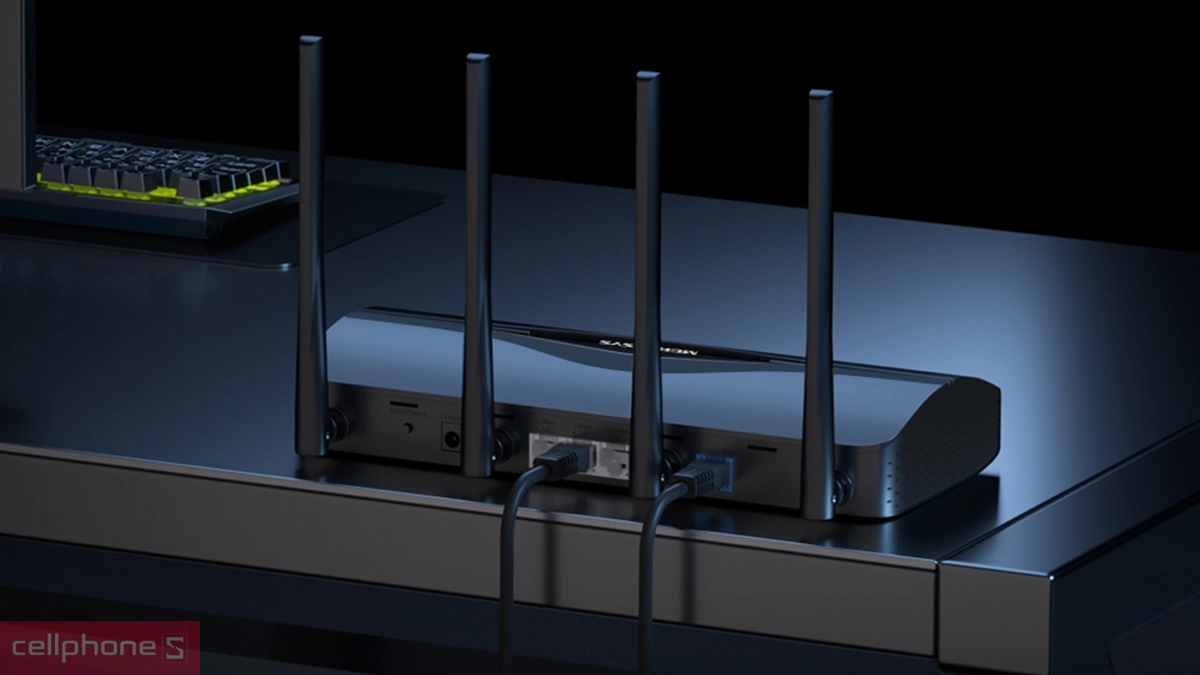 Cổng kết nối Router Wifi 7 Mercusys MR27BE băng tần kép BE3600