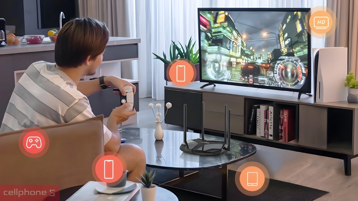 Thiết kế router Wifi Mercusys MB235-4G AC1200 băng tần kép