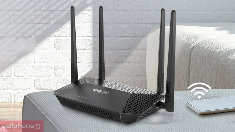 Cổng kết nối Router Wifi băng tần kép AC1200 Gigabit Totolink A3002R_V4