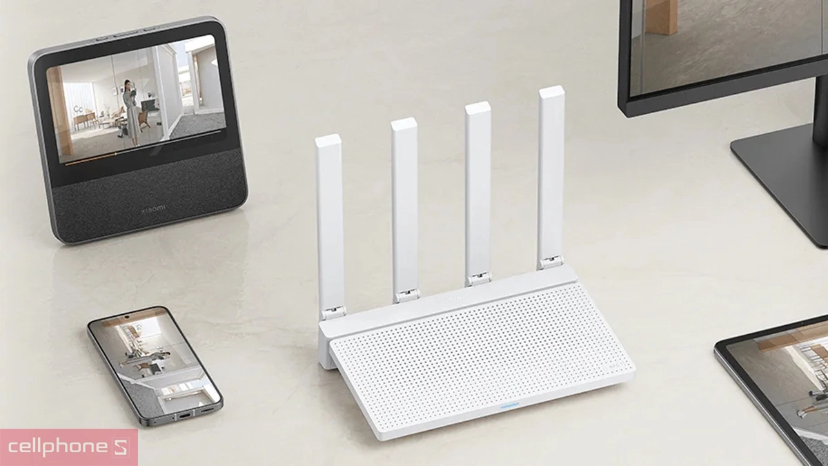 Tốc độ kết nối nhanh của Router Wifi 6 Gigabit Xiaomi AX3000T băng tần kép EU