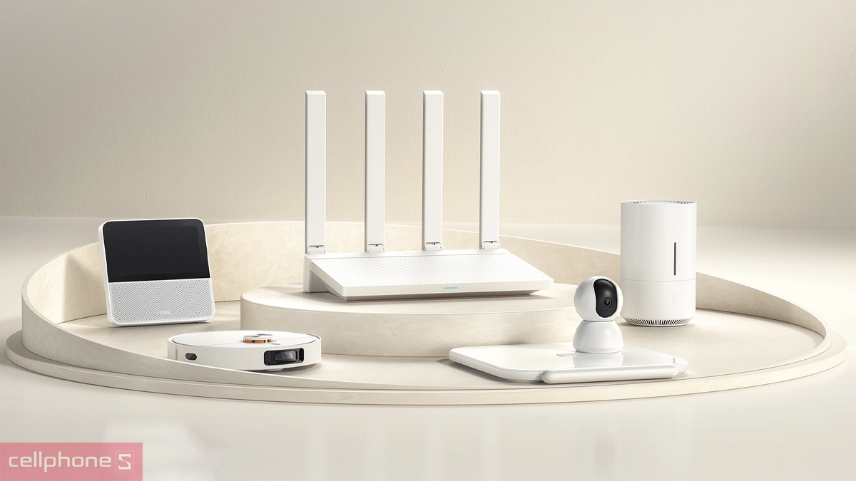 Bộ xử lý lõi kép 1.3GHz trên Router Wifi 6 Gigabit Xiaomi AX3000T băng tần kép EU