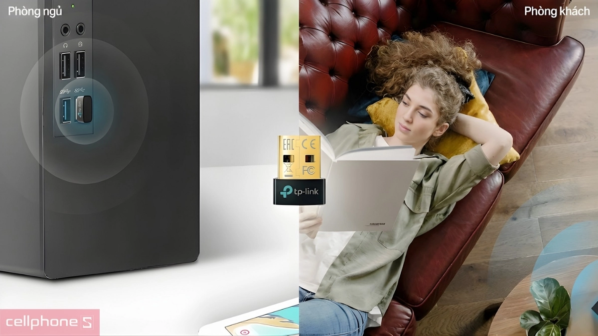 Phạm vi phủ sóng USB Bluetooth 6.0 Nano TP-Link UB600