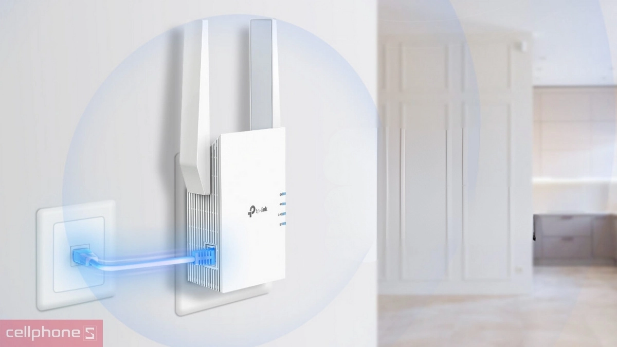 Thiết kế bộ mở rộng sóng Wifi 6 TP-Link RE705X AX3000