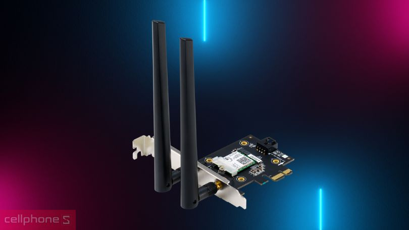 Thiết kế card mạng Asus PCE AX3000 Wifi 6 Bluetooth 5.0