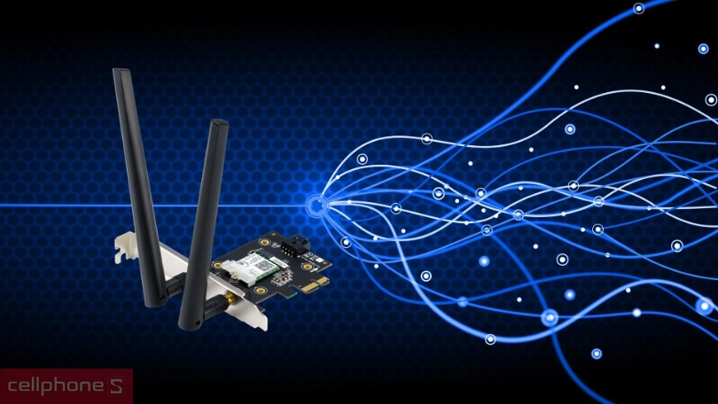 Kết nối Card mạng Wifi 6 Asus PCE-AX3000