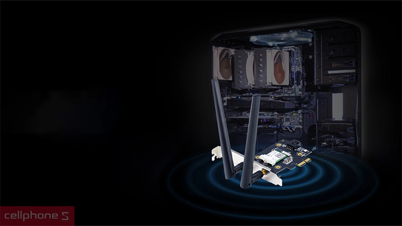 Kết nối Card mạng Wifi 6 Asus PCE-AX3000