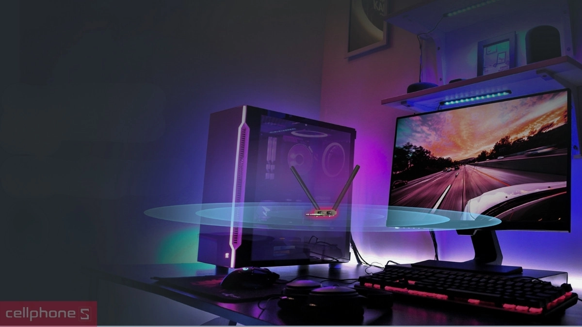 Card mạng Mercusys MA80XE AX3000 Wifi 6 Bluetooth 5.3 - Kết nối không dây tiện lợi