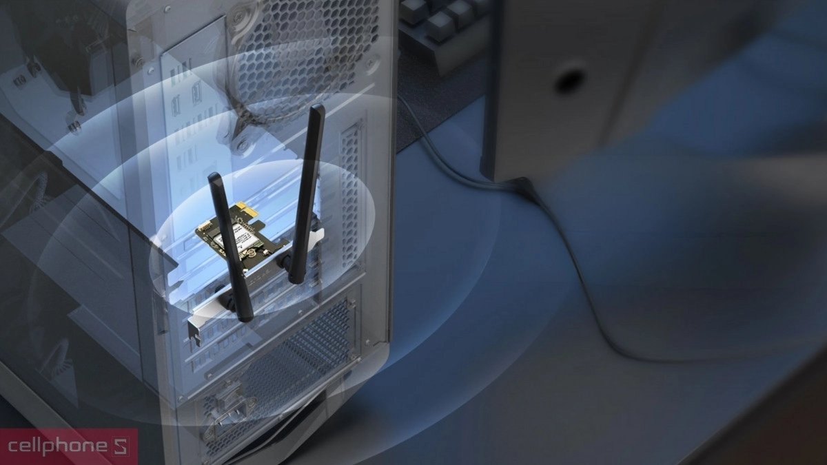 Card mạng Mercusys MA80XE AX3000 Wifi 6 Bluetooth 5.3 - Kết nối không dây tiện lợi