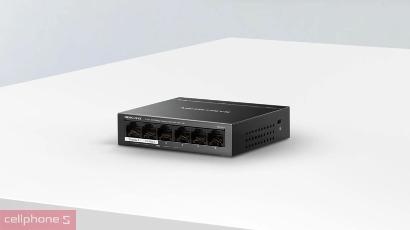 Switch 6 cổng 10/100Mbps Mercusys MS106LP 4 cổng POE+