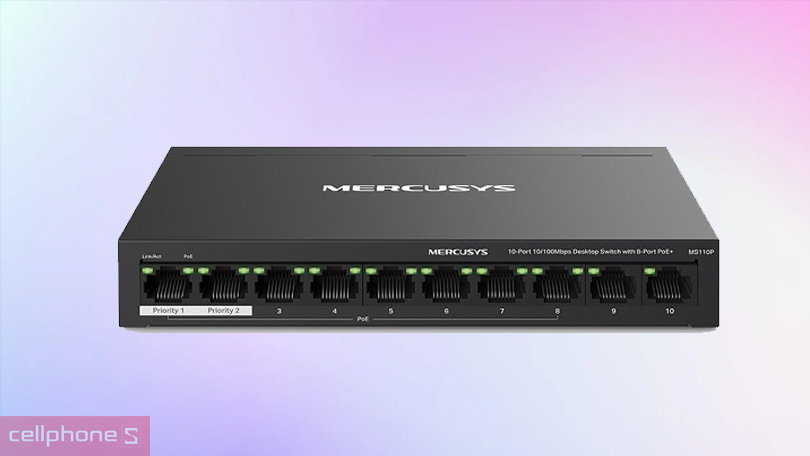 Vì sao nên mua bộ chia mạng Mercusys MS110P 10 Port 10/100 Mbps