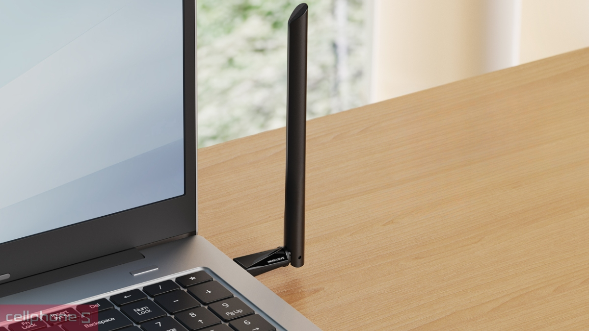 Tốc độ Wifi 6 vượt trội của USB Wifi 6 Mercusys MA14H băng tần kép AX300 High Gain