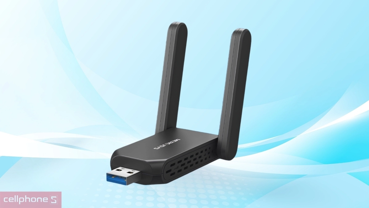 Tốc độ ấn tượng từ Wifi 6 trên USB Wifi 6 Mercusys MA72XH băng tần kép AX1800