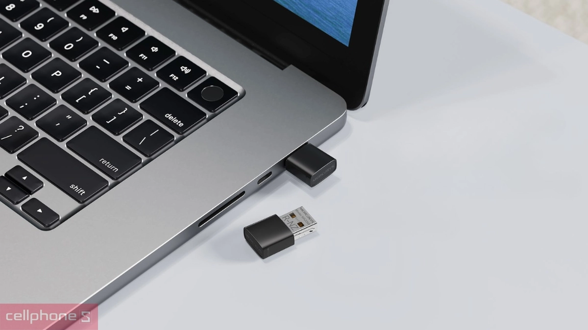 Wifi băng tần kép tốc độ cao của USB Wifi Bluetooth Mercusys MA20NB băng tần kép AC650 Nano