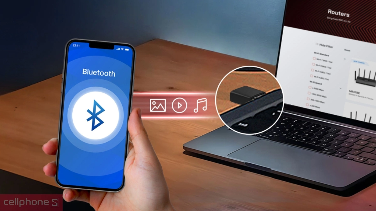 Kết nối Bluetooth 5.0 ổn định của USB Wifi Bluetooth Mercusys MA20NB băng tần kép AC650 Nano