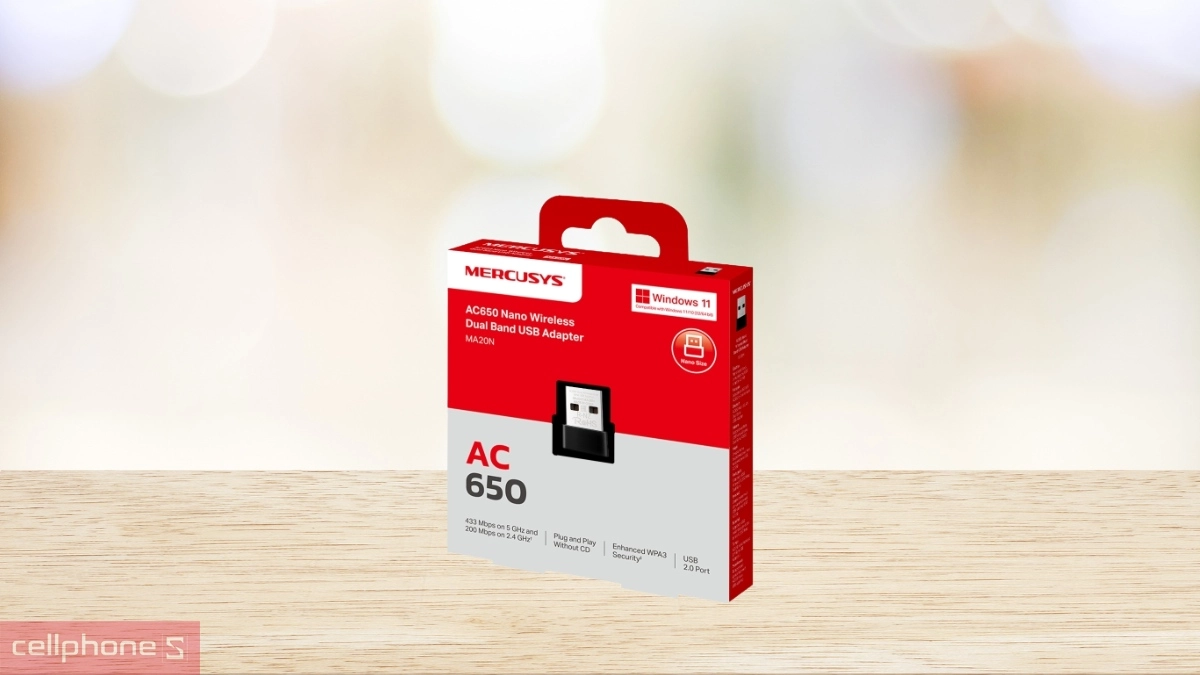 Khả năng tương thích của USB Wifi Mercusys MA20N AC650 Nano