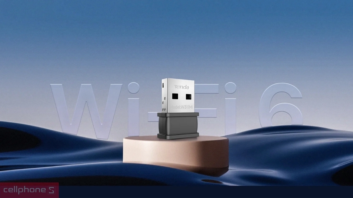 Thiết kế USB Wifi 6 AX300 Tenda W311MI V6