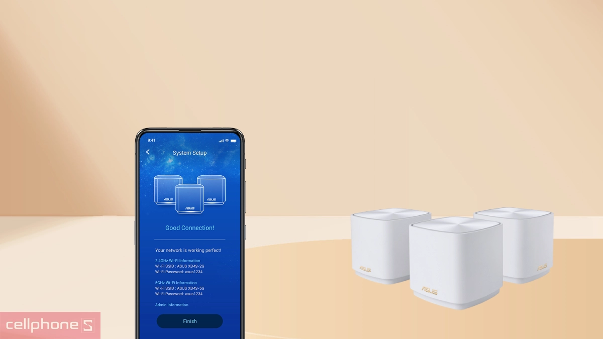 Mesh WiFi 6 ASUS ZenWiFi XD4S AX1800 3 Pack cho phép người dùng dễ dàng quản lý thông qua ứng dụng ASUS Router