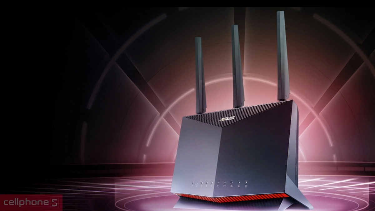 Router Wifi 6 Asus RT-AX86U Pro AX5700 sử dụng bộ xử lý lõi tứ 64-bit tốc độ 2,0 GHz